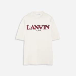 Classic Curb Embroidered Pink Lanvin T-Shirt