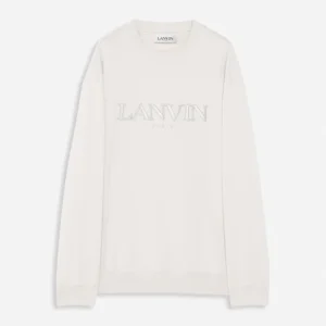 Embroidered Lanvin Paris White Sweatshirt