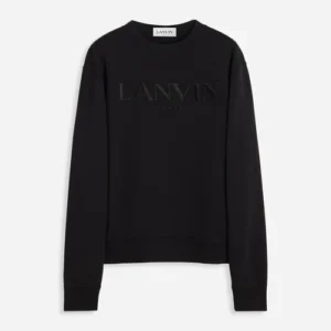 Lanvin Paris Embroidered Black Sweatshirt
