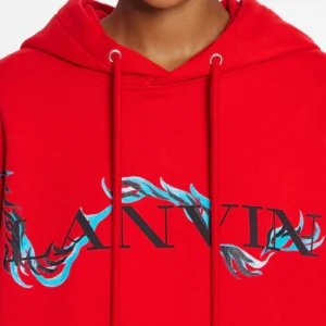 Lanvin Paris Unisex Dragon Loose-Fitting Sweatshirt back