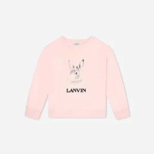 Pink Lanvin Paris Womens Fleece Sweatshirt