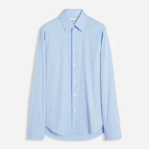 White and Blue Mens Lavin Paris Button Up T Shirt