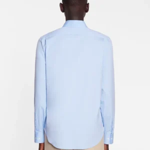White and Blue Mens Lavin Paris Button Up T Shirt back